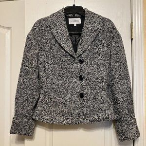 ICEBERG Jacket BLACK / WHITE Wool MADE IN ITALY - Sz SMALL (IT 42) Nice!